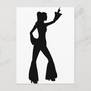 Retro Seventies Woman Postcard