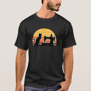 Retro Sewing Machine Cat Knitting Seamstress Knitt T-Shirt