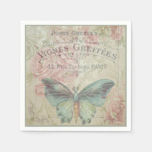 retro,shabby chic,vintage,country rustic,florals,b napkin