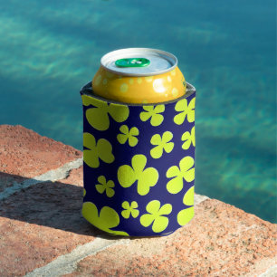 Retro Shamrock Scatter Can Cooler