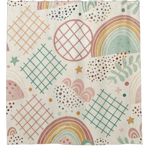 Retro Shapes and Dotted Textures in Earthy Pastel 