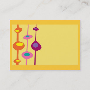 retro shapes citrus candy colours business card
