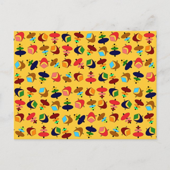 Retro Shapes Postcard (Front)