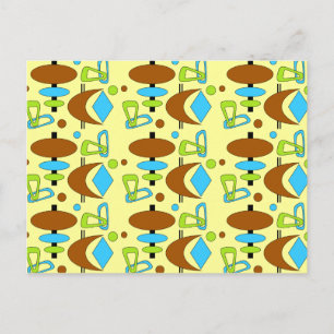 Retro Shapes Postcard