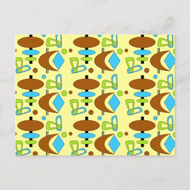 Retro Shapes Postcard (Front)