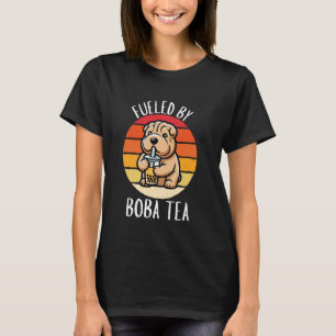 Retro Shar Pei Dog Fuelled By Boba Tea Vintage Bob T-Shirt