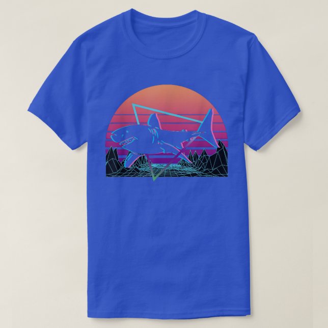 Retro Shark Vaporwave Esthetic  T-Shirt (Design Front)