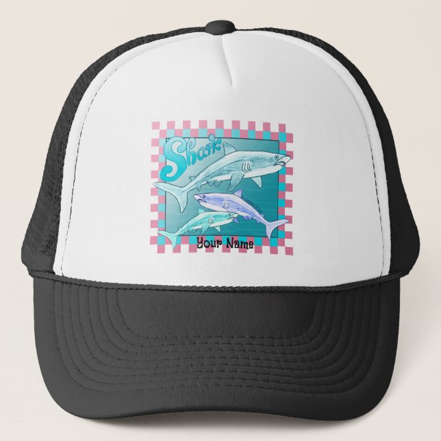 Retro Sharks Trucker Hat (Front)
