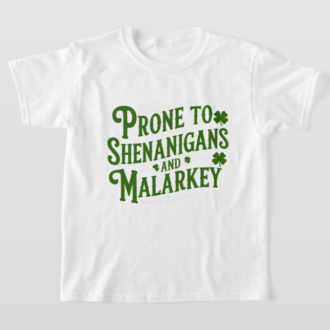 Retro Shenanigans & Malarkey Humour  Irish funy T-Shirt (Laydown)