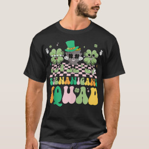 Retro Shenanigans Squad Shamrocks Gold Pot T-Shirt