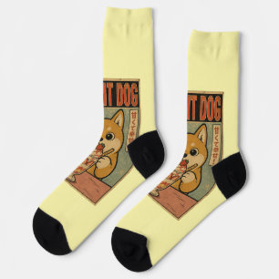 Retro Shiba Inu Parfait Japanese Vintage Advertise Socks
