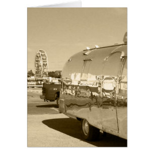 Retro shiny trip travel camping trailer camper fun