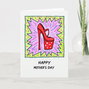 Retro Shoe Mothers Day Art Card