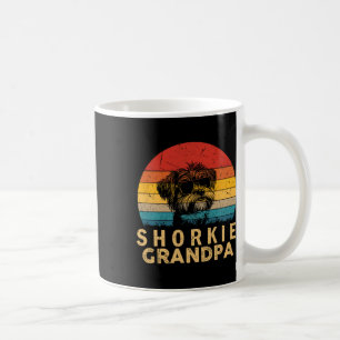 Retro Shorkie Grandpa Dog Lovers Paw Dad Fathers D Coffee Mug
