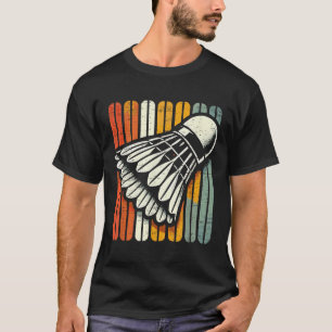 Retro Shuttle Badminton Player T-Shirt