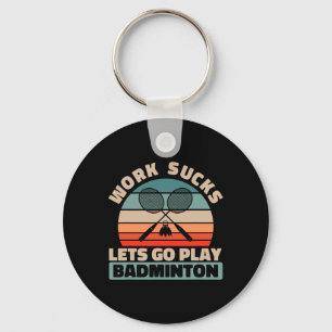Retro Shuttle Court - Team Racquet Vintage Badmint Keychain