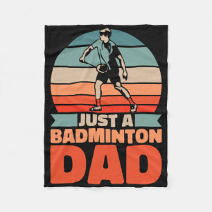 Retro Shuttle Father - Vintage Just A Badminton Da Fleece Blanket