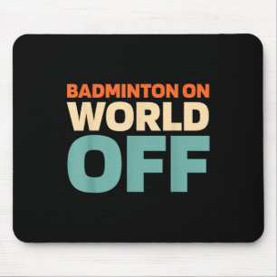 Retro Shuttle - Player Vintage Badminton On World Mouse Pad