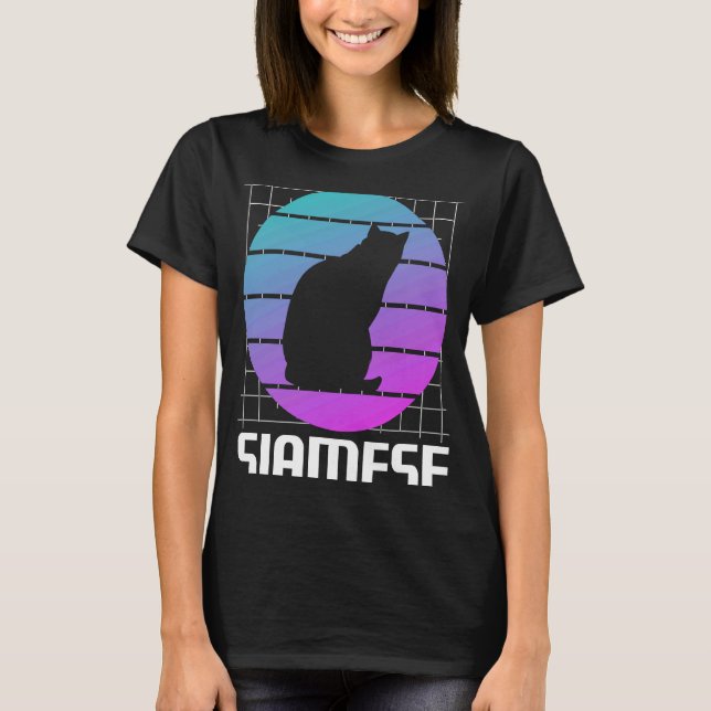 Retro Siamese Cat T-Shirt (Front)