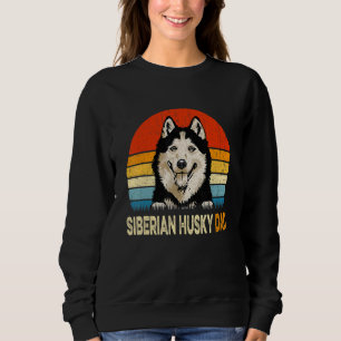 Retro Siberian Husky Dad Father's Day Vintage Dog Sweatshirt