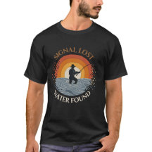 Retro Signal Lost Water Found Funny Fishing