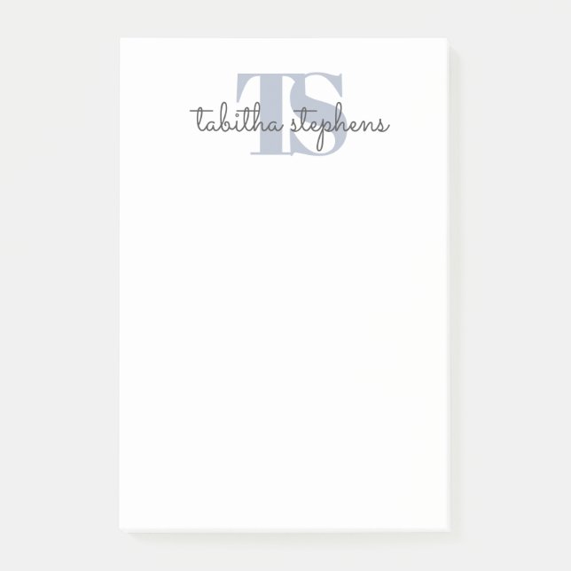 Retro Signature Initial Header Post-it Notes (Front)