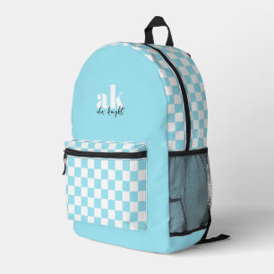 Retro Signature Monogram Chequered Printed Backpack