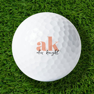 Retro Signature Monogram Golf Balls