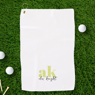 Retro Signature Monogram Golf Towel