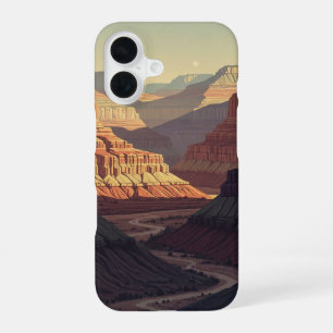 Retro Silent Canyon iPhone 16 Case