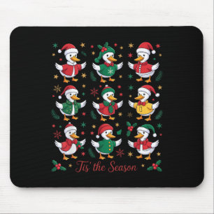 Retro Silly Goose Santa Cute Merry Christmas Tis T Mouse Pad