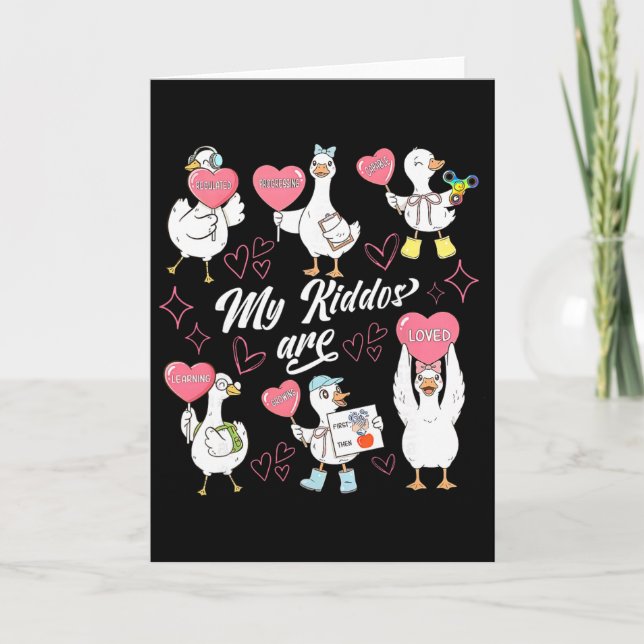 Retro Silly Goose Valentine A Applied Behaviour An Card (Front)