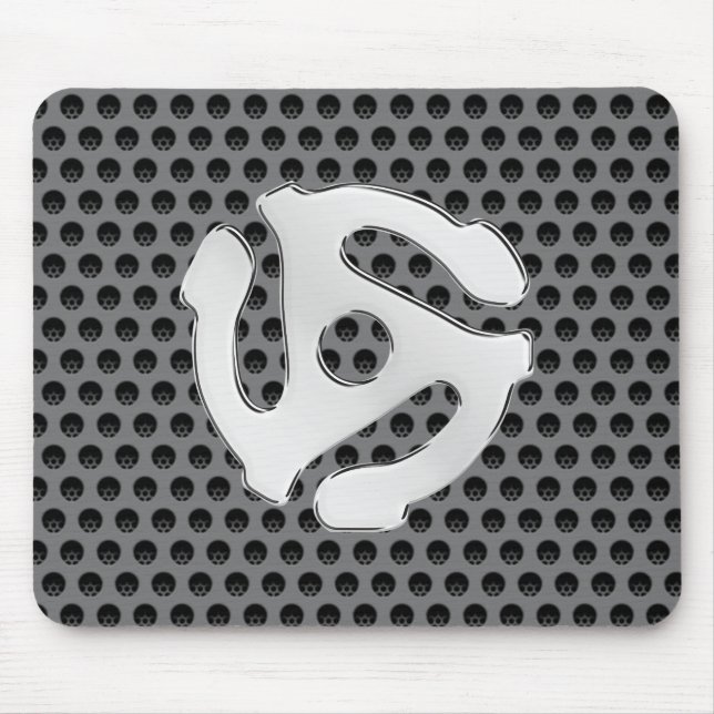 Retro Silver Chrome Like 45 spacer Mouse Pad (Front)