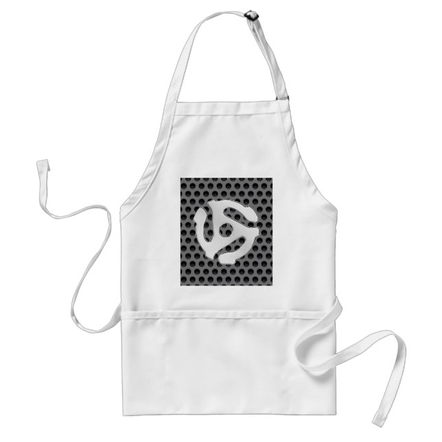 Retro Silver Chrome Like 45 spacer Standard Apron (Front)