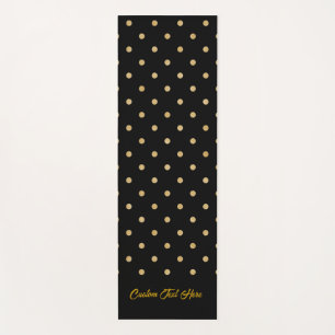 Retro Simple Elegance Gold Polka Dots Personalized Yoga Mat