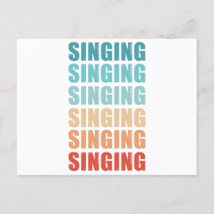 Retro Singing Vintage Gift Postcard