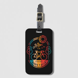 Retro Sioux Falls Bike Trail Luggage Tag