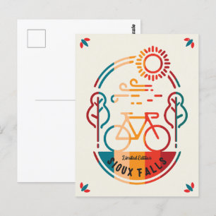 Retro Sioux Falls Bike Trail Postcard