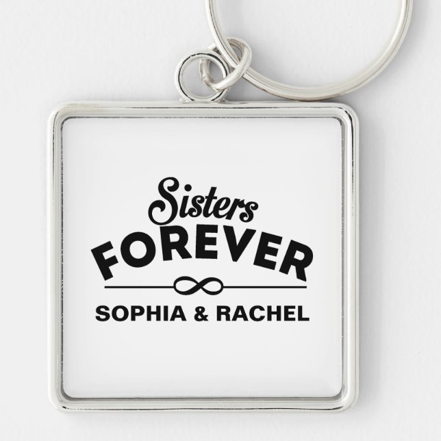 Retro - Sisters Forever Keychain (Front)