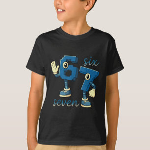 Retro Six Seven Number Meme Brainrot Gift For Men  T-Shirt