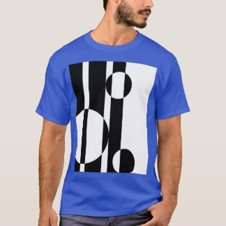Retro Sixties Black and White Op Art Graphic T-Shirt
