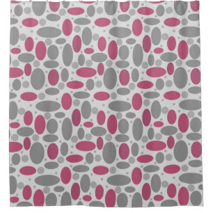 retro, sixties, polka dots, grey and pink