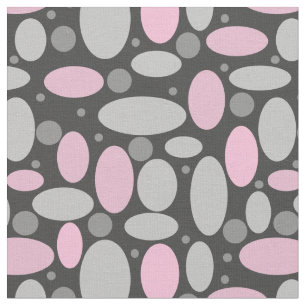 retro, sixties, polka dots, grey and pink fabric