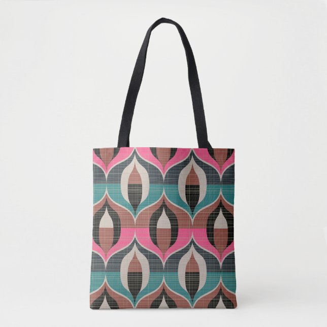 Retro Sixties Style Seamless Pattern Tote Bag (Front)