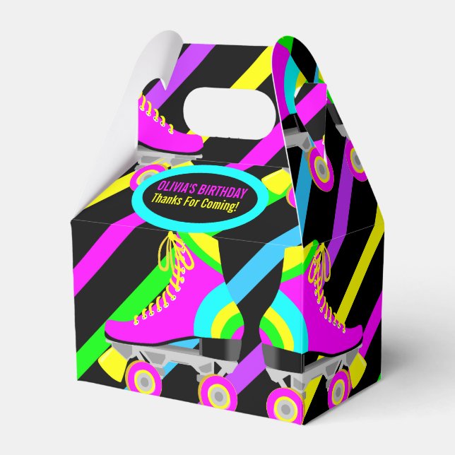 Retro Skate  Favor Box (Front Side)