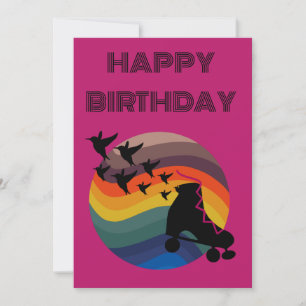 Retro Skate Free Holiday Card