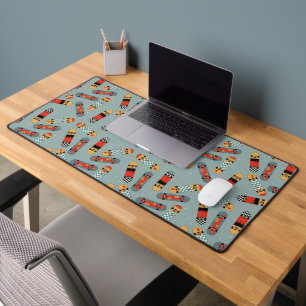 Retro Skateboard Blue Cool Motif sans couture