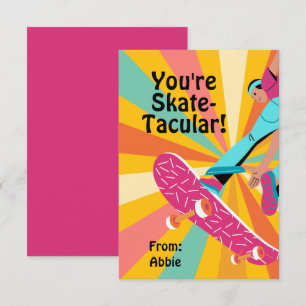 Retro Skateboard Valentine Invitation