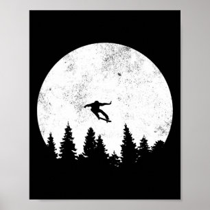 Retro Skateboarding 80s Vintage Skate Tee Shirt Poster