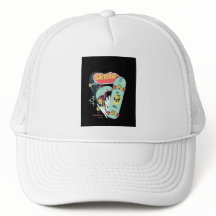 Retro Skateboarding Urban Style Graphic Trucker Ha
